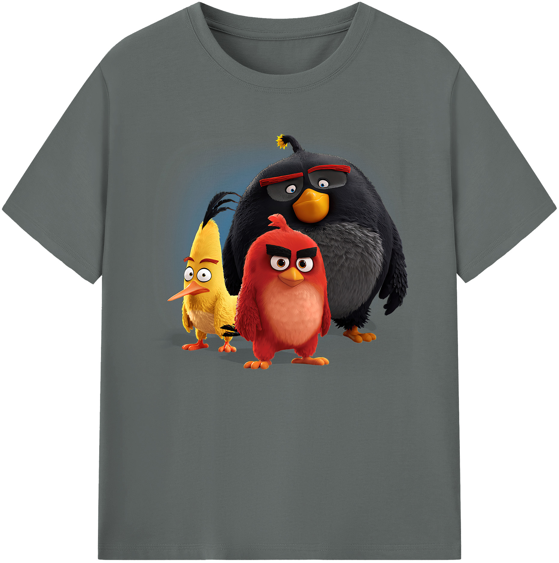 （画像用） Angry Birds アングリーバード 綿100％ メンズ半袖Tシャツ｜肌触りやわらか＆通気性